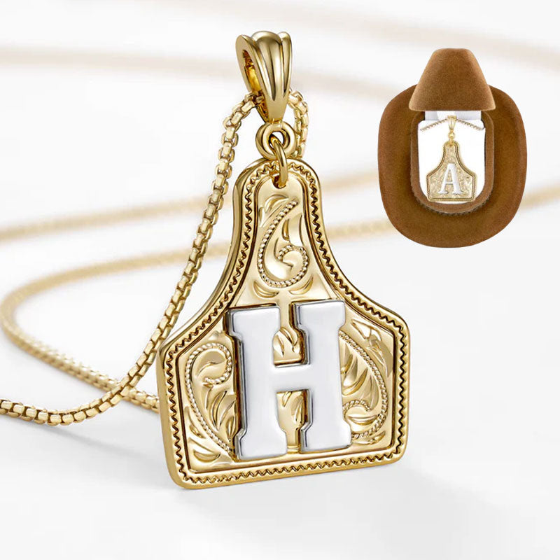 🤠Cowboy Hat Box & Letter Halskette🌵