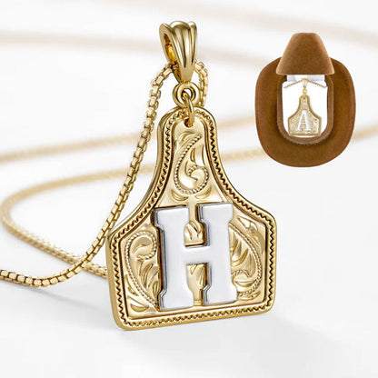 🤠Cowboy Hat Box & Letter Halskette🌵
