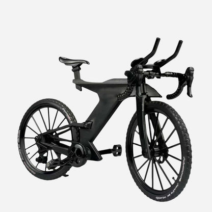 Sammlerstück: Mountainbike-Modell aus Metalllegierung mit Vorder- und Hinterradfederung