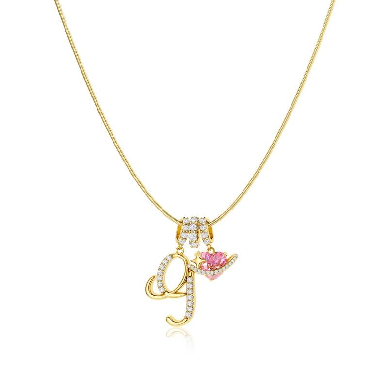 💖Letzter Tag 50 % Rabatt✨3-lagige Anhänger-Halsketten mit Initialen A-Z