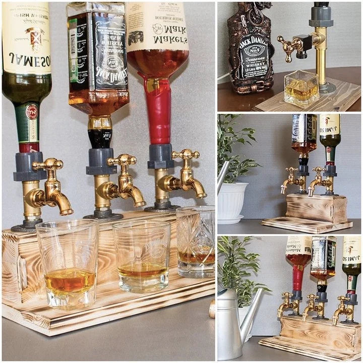 Whisky-Holzspender/Handgefertigter Alkoholspender aus Holz