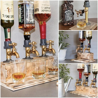Whisky-Holzspender/Handgefertigter Alkoholspender aus Holz