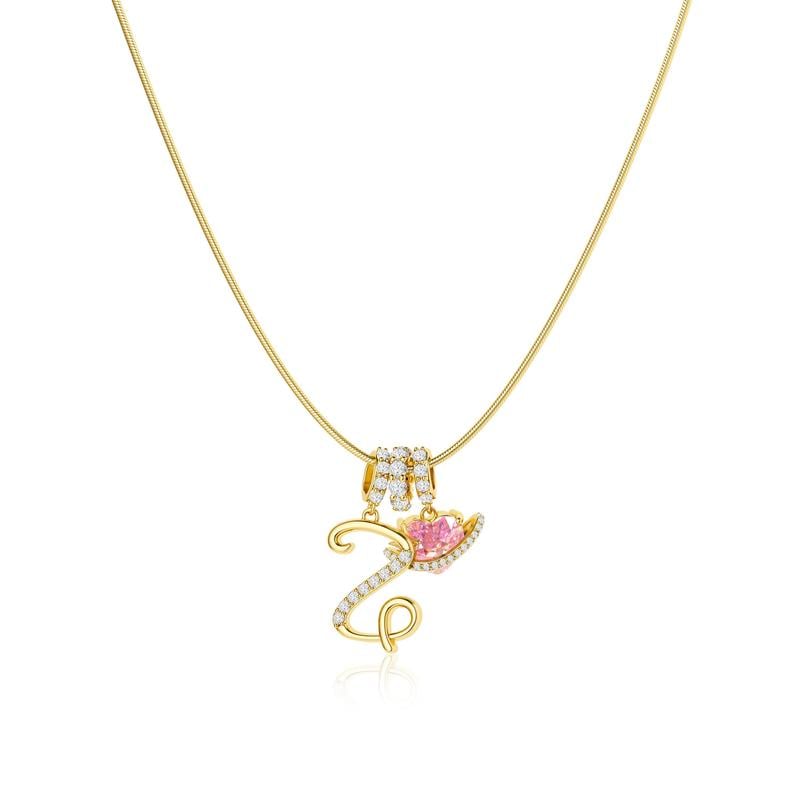 💖Letzter Tag 50 % Rabatt✨3-lagige Anhänger-Halsketten mit Initialen A-Z