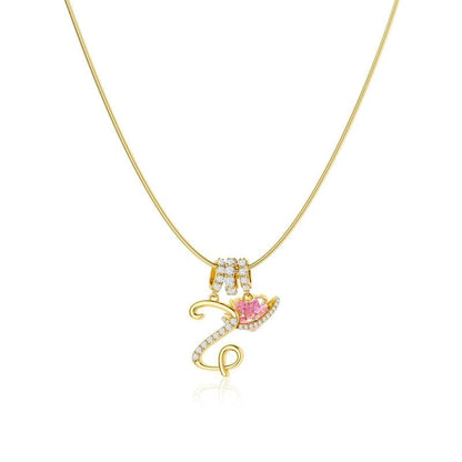 💖Letzter Tag 50 % Rabatt✨3-lagige Anhänger-Halsketten mit Initialen A-Z