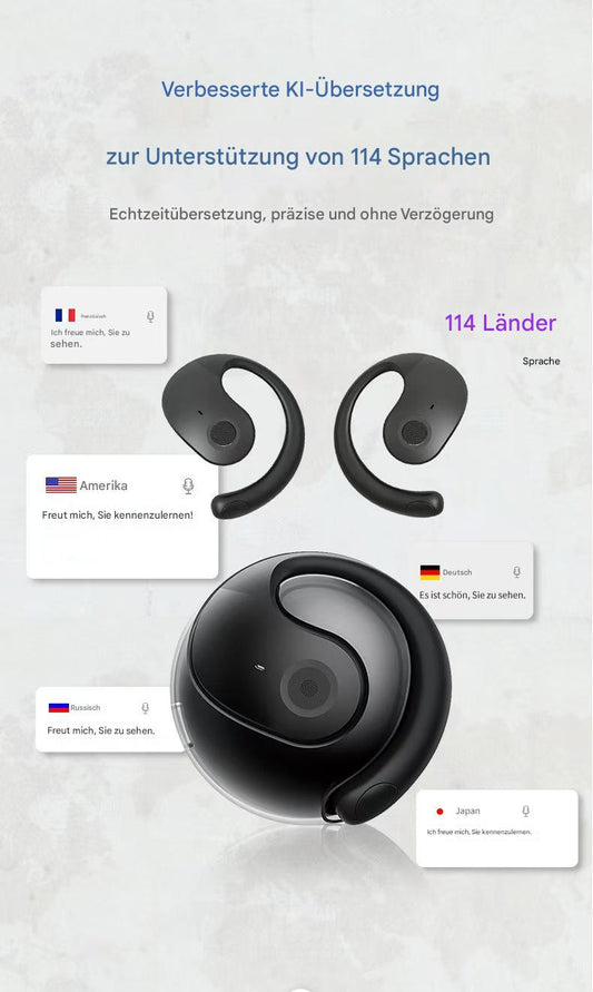 🎧Neues Bluetooth-Headset in kleiner Kokosnusskugel mit extrem langer Akkulaufzeit und KI-Übersetzung mit Geräuschunterdrückung