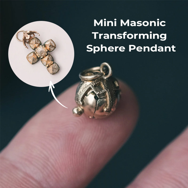 Mini-Freimaurer-Transformationskugel-Anhänger