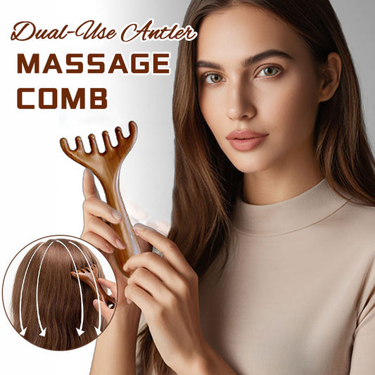 🎁Muttertagsangebot: Kaufen Sie 1 und erhalten Sie 1 gratis🦌 Nashorn-Massagekamm mit doppeltem Verwendungszweck 🛀✨