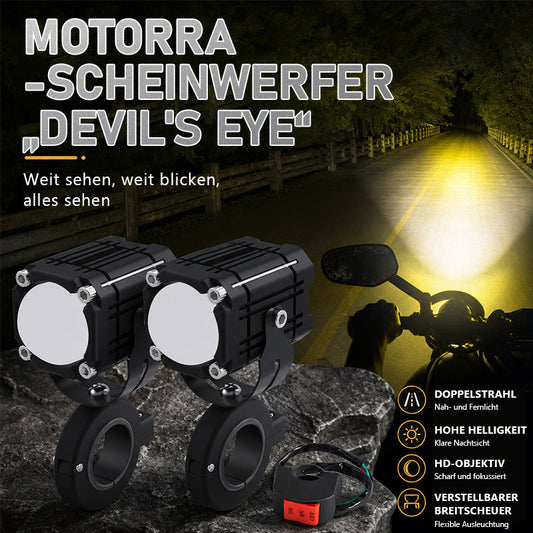 LED Devil Eye Zusatzscheinwerfer Für Motorrad Mit Fern- Und Abblendlicht