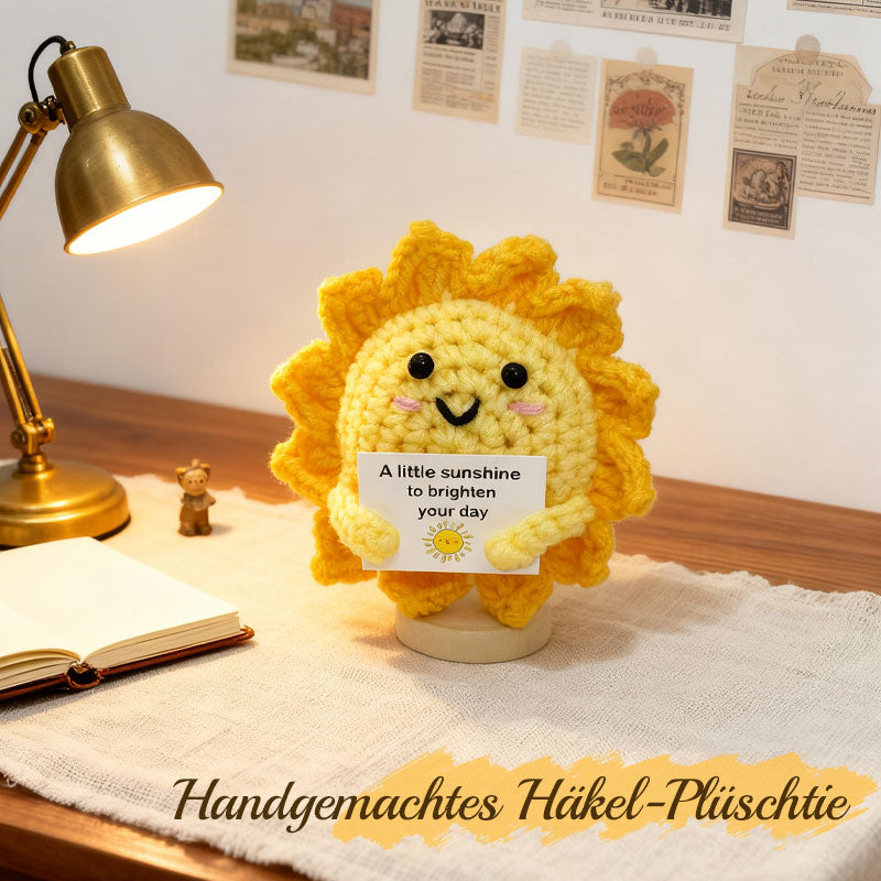 Emotional Support Sun – Handgemachtes Häkel-Plüschtier