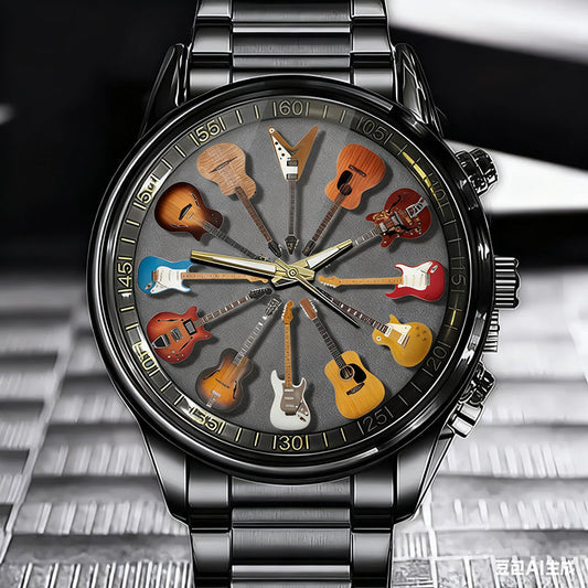 Rock Tag Und Nacht Gitarrenuhr