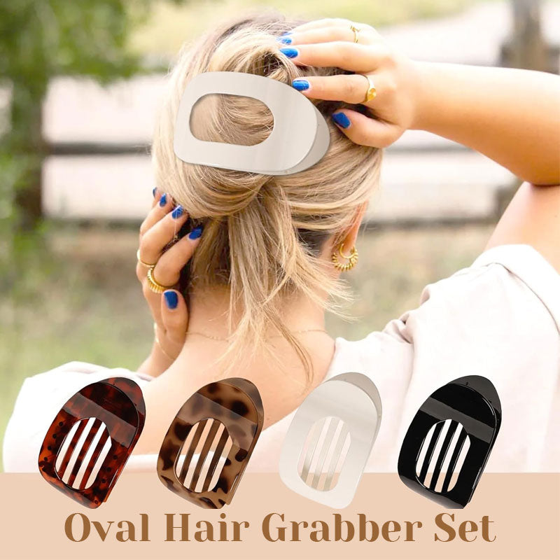 Ovales Haarspangen-Set