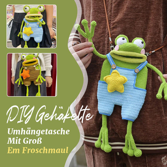 Big Mouth Frog Crossbody Bag/DIY Gehäkelte Umhängetasche Mit Großem Froschmaul