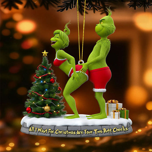 🎄 Unartiges grünes Paar-Ornament – Weihnachtsgeschenk 💚