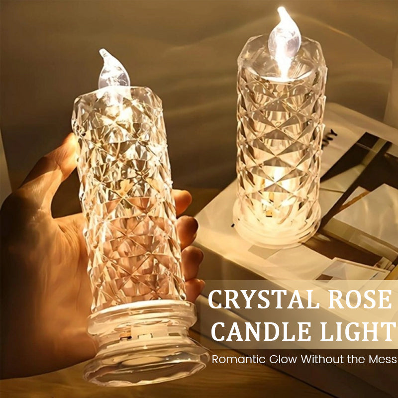 ✨ Crystal Rose Candle Light – Romantisches Leuchten ohne Chaos