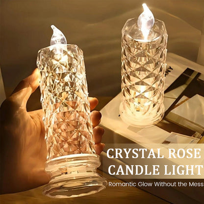 ✨ Crystal Rose Candle Light – Romantisches Leuchten ohne Chaos