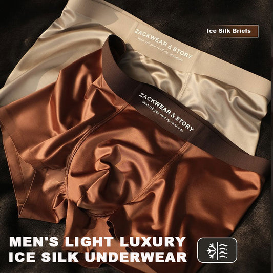 Men's Ice Silk Briefs Antibakterielle Herren-Boxershorts