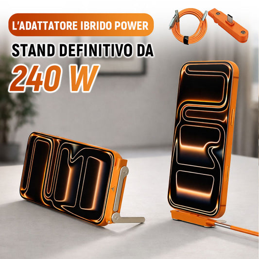 Der ultimative 240-W-Hybrid-Adapter „Power-Stand“ ⚡: die All-in-One-Lösung für Schnellladen und Bildschirmdarstellung