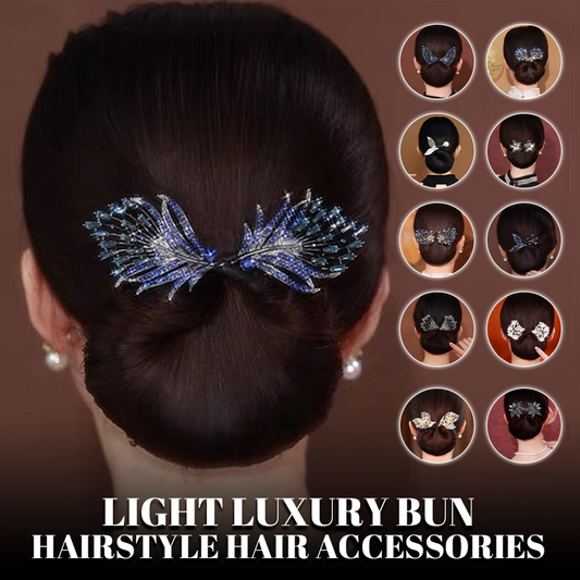 Leichte luxuriöse Duttfrisur Haarschmuck