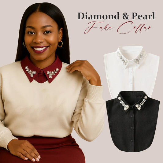 Diamant- und Perlen-Imitat-Halsband