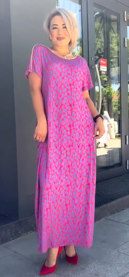 2024 Modisches Print-Kleid in Übergröße