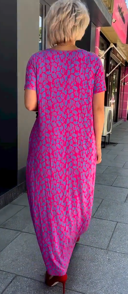 2024 Modisches Print-Kleid in Übergröße