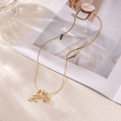 💖Letzter Tag 50 % Rabatt✨3-lagige Anhänger-Halsketten mit Initialen A-Z