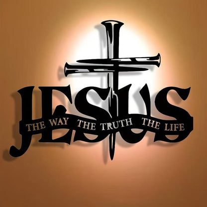 (🎁Letzter Tag 49 % RABATT)🔥Wandkunst mit Jesus- und Kreuz-Design – ⌛Limitierte handgefertigte Serie