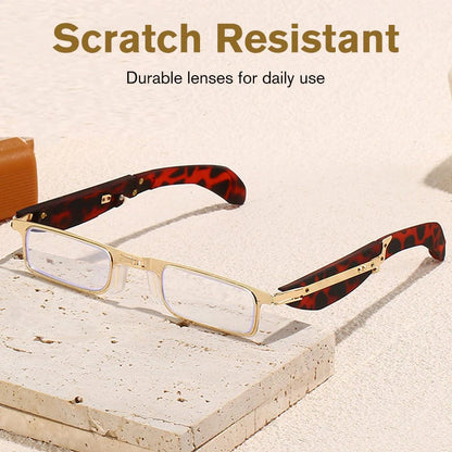 (🎁Letzter Tag 49 % Rabatt)👓Klappbare Lesebrille mit Blaulichtfilter und Etu