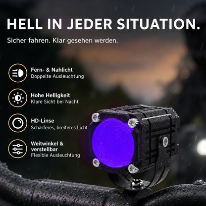 LED Devil Eye Zusatzscheinwerfer Für Motorrad Mit Fern- Und Abblendlicht