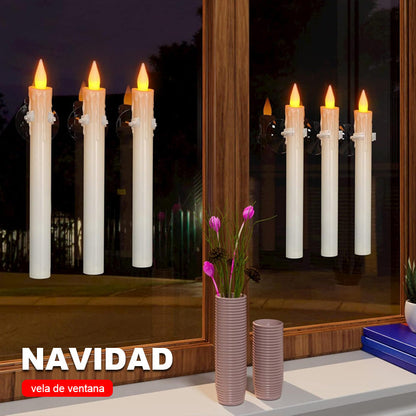 🎄 Weihnachts-Special 🔥 6 Stück unbeleuchtete LED-Fensterkerzen