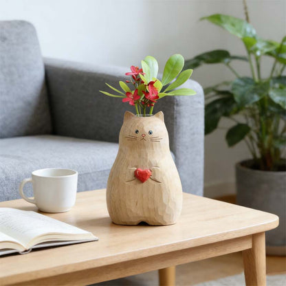 Chonky Cat Vase mit Her
