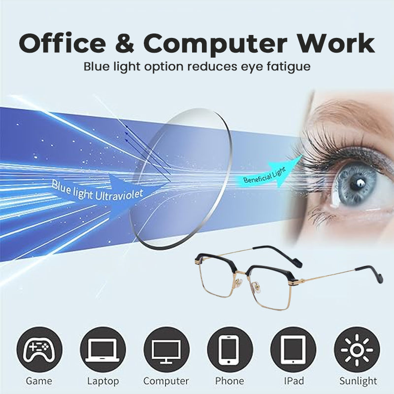 👓Photochrome Brille – selbsttönend, UV400, Blaulichtfilter