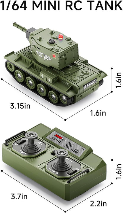 Mini-RC-Panzer mit 330° drehbarem Turm sowie Sound und Beleuchtung
