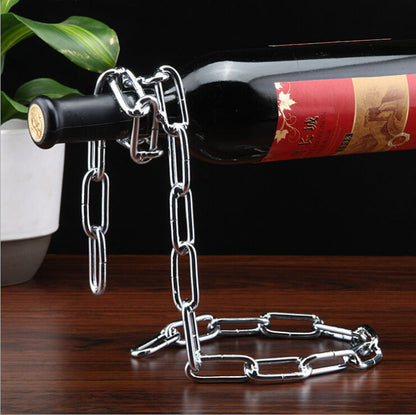 Weinflaschenhalter mit Kettengliedern