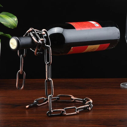 Weinflaschenhalter mit Kettengliedern