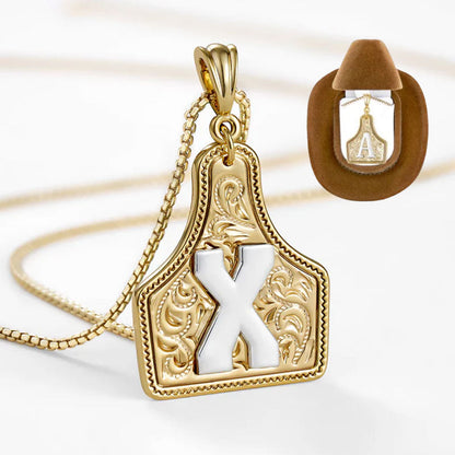 🤠Cowboy Hat Box & Letter Halskette🌵