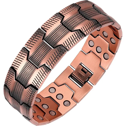 Vintage Rotes Kupfer Magnet Armband