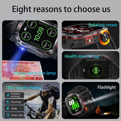 🔥 Letzter Tag 50 % RABATT –Militärische Outdoor-Sport-Smartwatch für Herren für Android und iOS