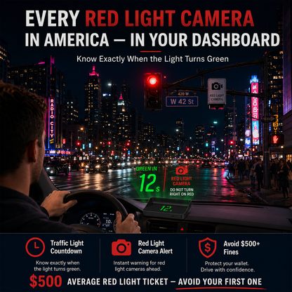 Head-Up-Display (HUD) – Navigationssystem für das Auto mit digitalem Tachometer
