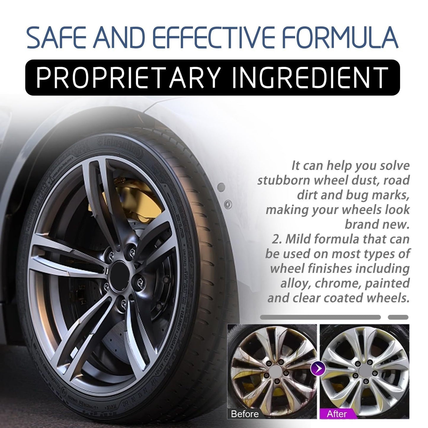 Hochleistungs-Rostentferner für Felgen und Reiniger für Wasserflecken