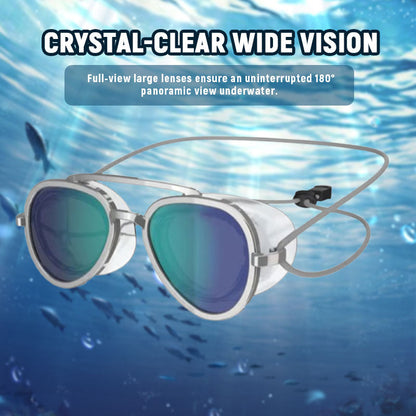 🌊 180° Panorama Anti-Beschlag Schwimmbrille für Erwachsene – Auslaufsicher, Weitwinkel-Sicht, Komfort-Silikon, Schwimmbrille für Training, Pool & Freizeit