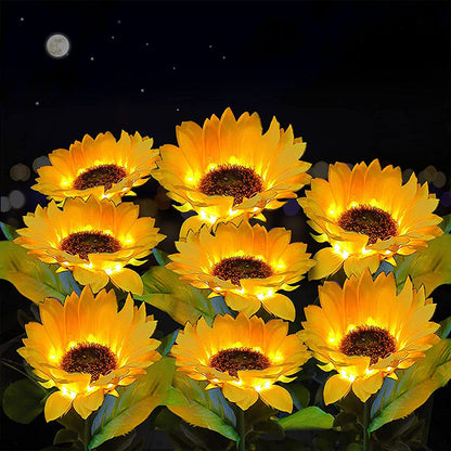 Sonnenblumen-Garten-Rasenlampe (2 Stück)