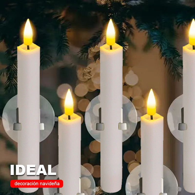 🎄 Weihnachts-Special 🔥 6 Stück unbeleuchtete LED-Fensterkerzen