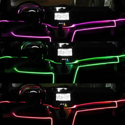 Wahnsinniges Car-Glow-Upgrade 🚗💡 USB-betriebene Ambient-Lichtfasern, die das Fahren bei Nacht in ein ganz neues Erlebnis verwandeln