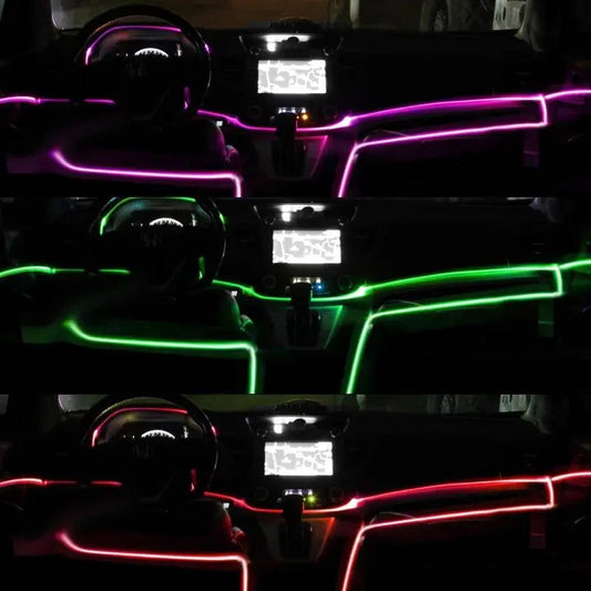Wahnsinniges Car-Glow-Upgrade 🚗💡 USB-betriebene Ambient-Lichtfasern, die das Fahren bei Nacht in ein ganz neues Erlebnis verwandeln