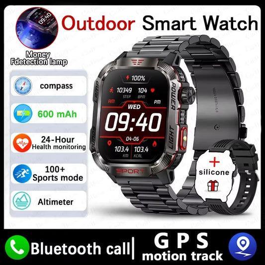 🔥 Letzter Tag 50 % RABATT –Militärische Outdoor-Sport-Smartwatch für Herren für Android und iOS