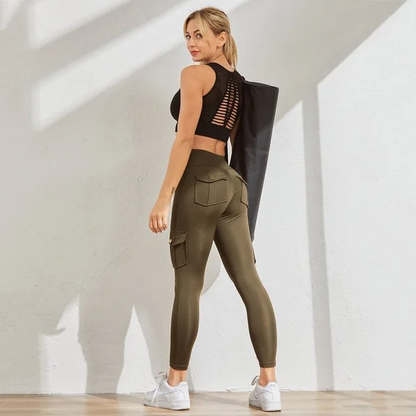🔥45% RABATT🔥Damen Tasche Sexy Stretch Leggings Fitness Track