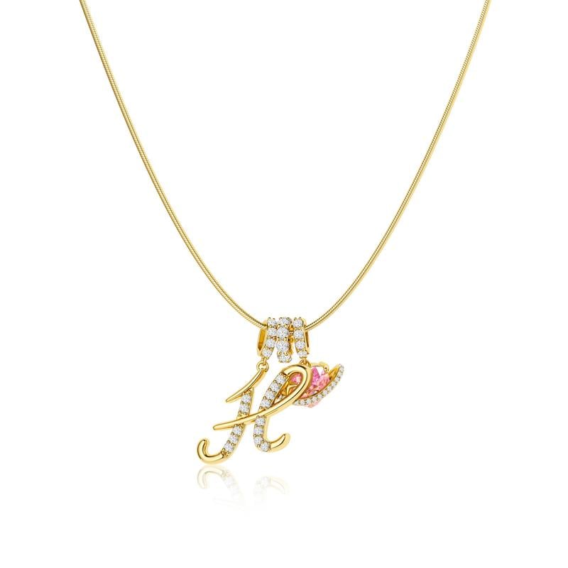 💖Letzter Tag 50 % Rabatt✨3-lagige Anhänger-Halsketten mit Initialen A-Z