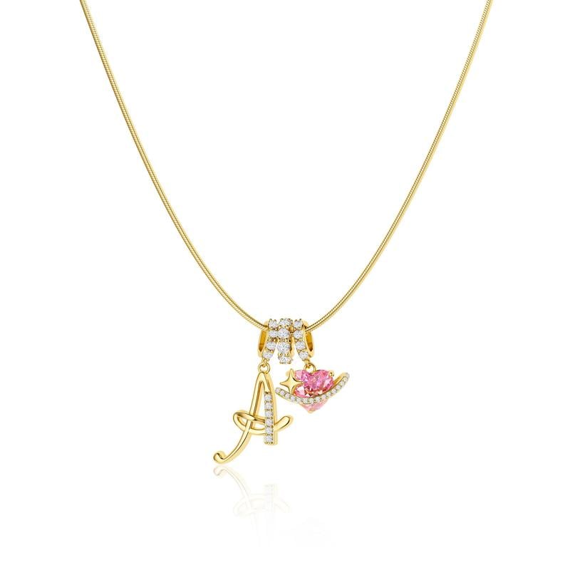💖Letzter Tag 50 % Rabatt✨3-lagige Anhänger-Halsketten mit Initialen A-Z