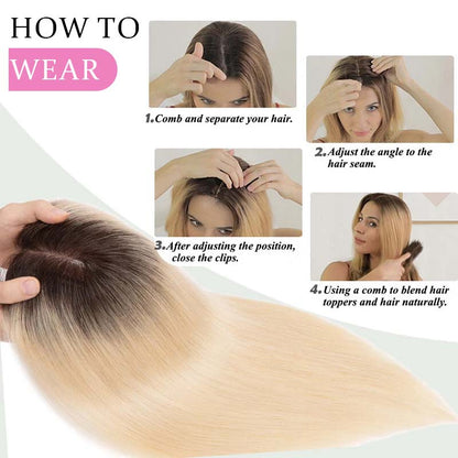 Makelloses, langgestuftes Haarteil für Damen – natürliches Volumen, ultradünne Basis, sofortiger Chic, jugendlicher Look
